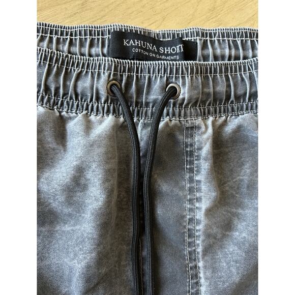 Mens Kahuna Shorts XL.cotton On.Gray-Slate Stone/Drawstring Black Faded Swim Gym - Picture 2 of 10